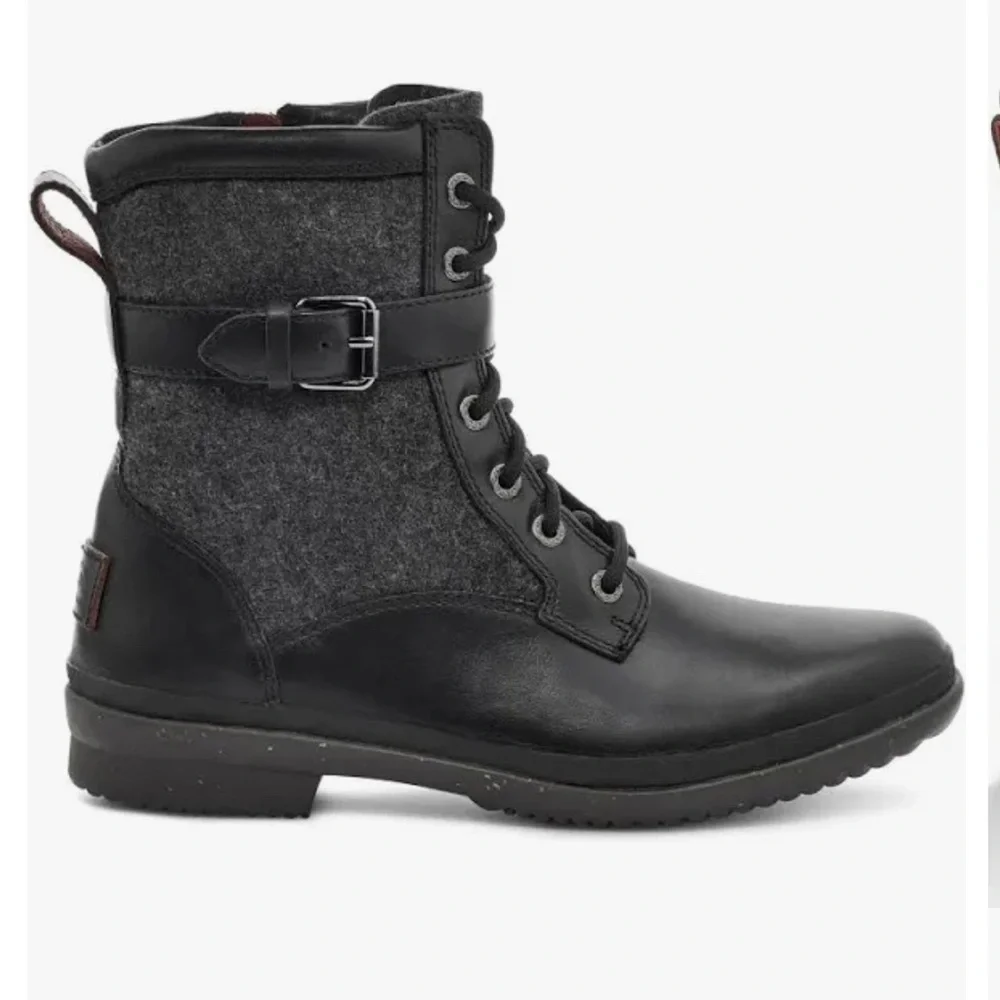 Women's UGG W Kesey Black & Grey Lace-Up Boots - Picture 9 of 10